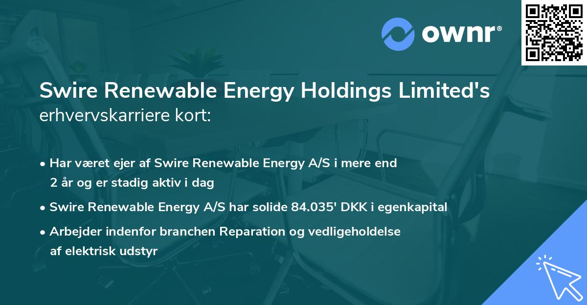 Swire Renewable Energy Holdings Limited's erhvervskarriere kort