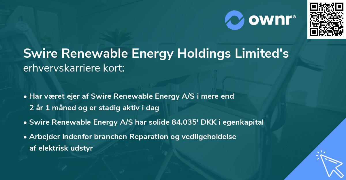 Swire Renewable Energy Holdings Limited's erhvervskarriere kort