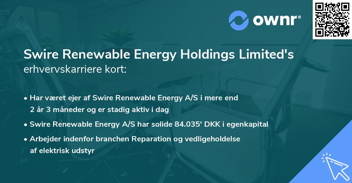 Swire Renewable Energy Holdings Limited's erhvervskarriere kort