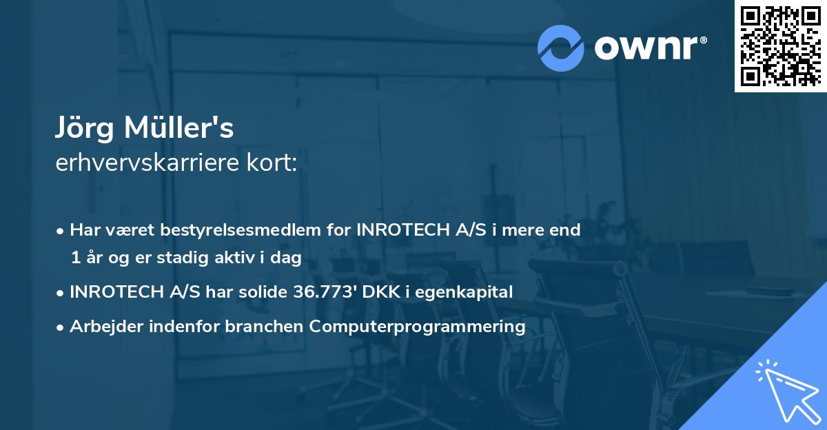 Jörg Müller's erhvervskarriere kort
