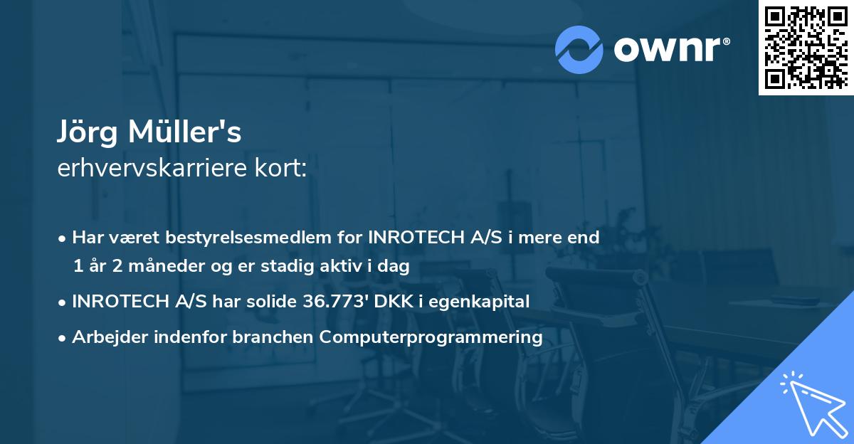 Jörg Müller's erhvervskarriere kort