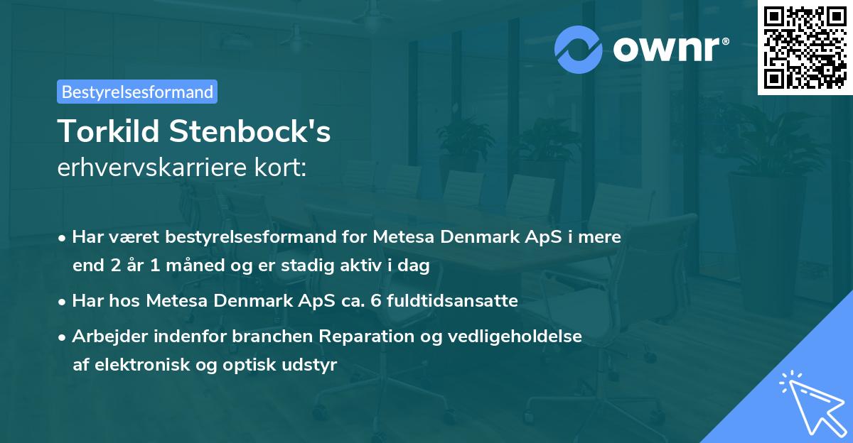 Torkild Stenbock's erhvervskarriere kort