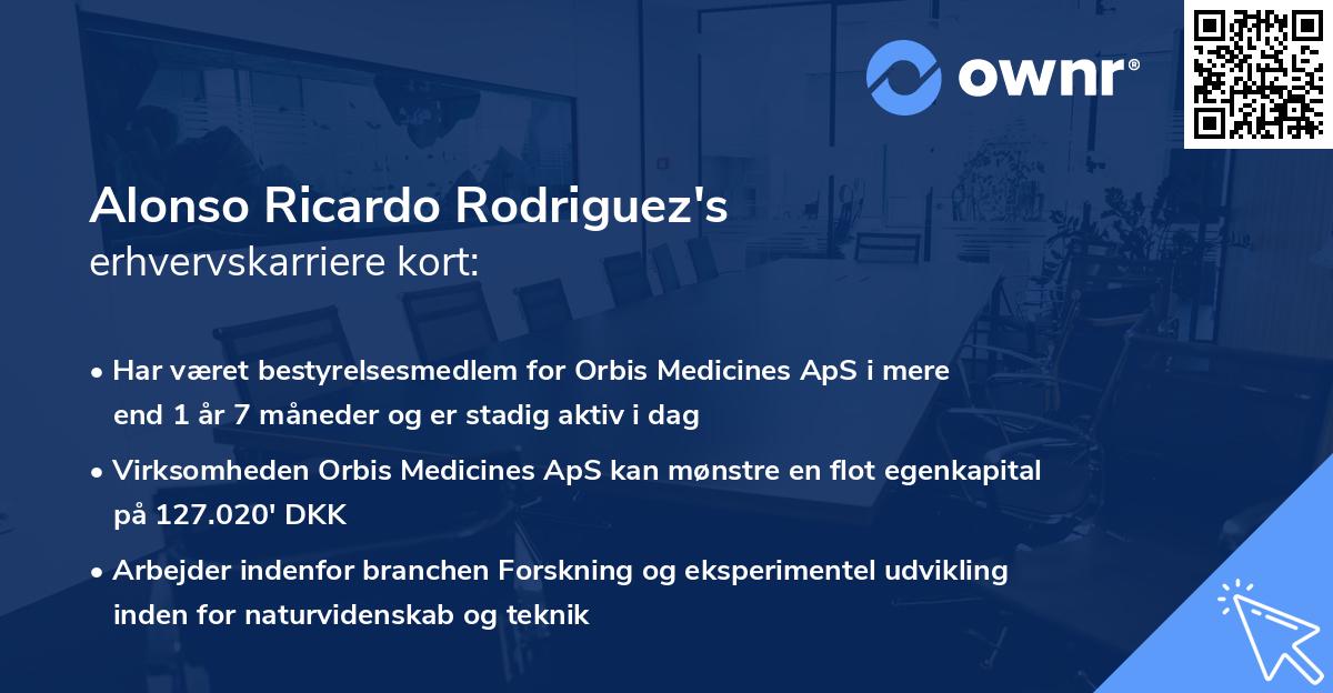 Alonso Ricardo Rodriguez's erhvervskarriere kort