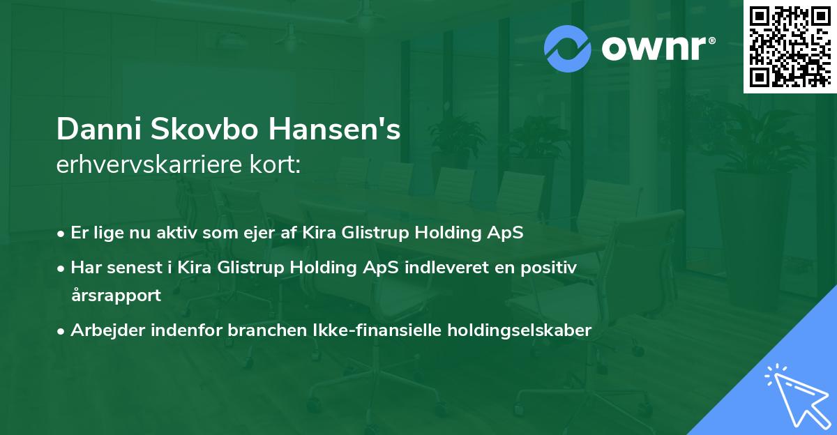 Danni Skovbo Hansen's erhvervskarriere kort