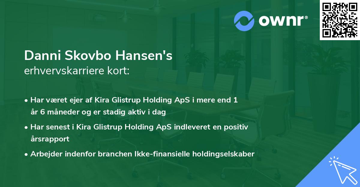 Danni Skovbo Hansen's erhvervskarriere kort