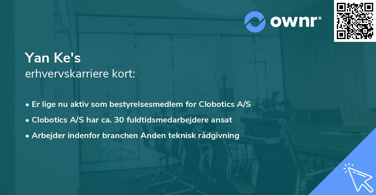 Yan Ke's erhvervskarriere kort