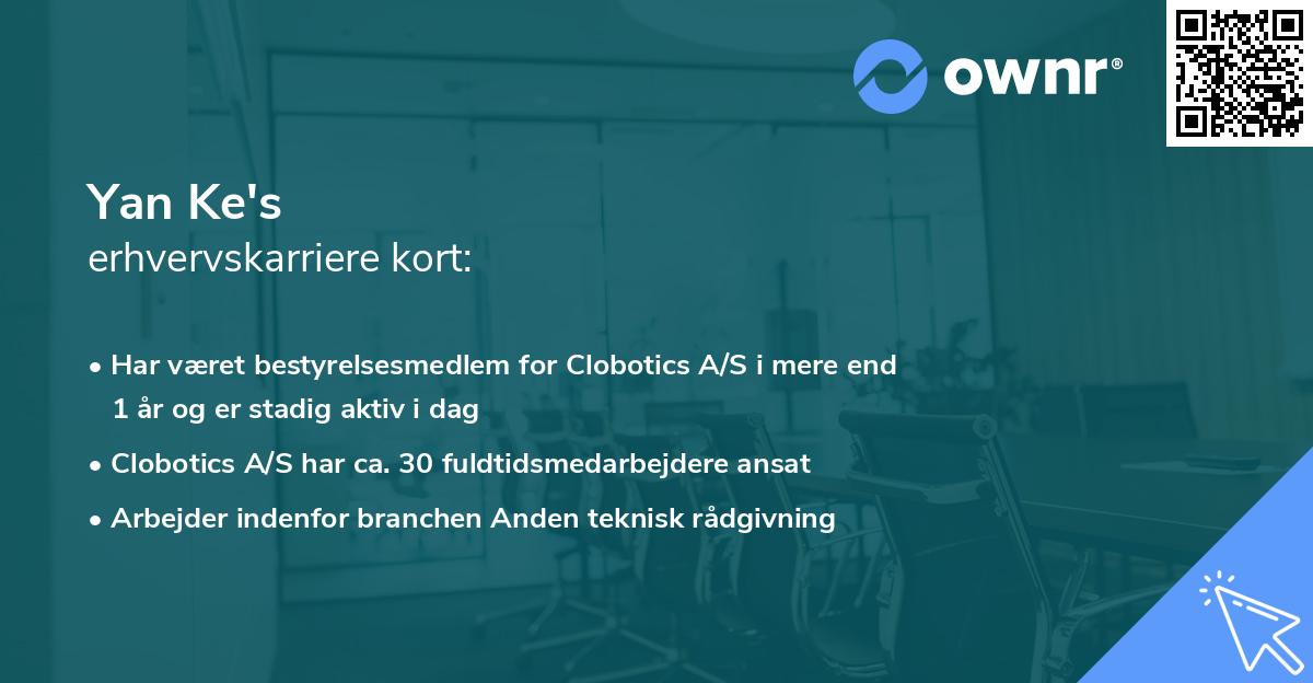 Yan Ke's erhvervskarriere kort