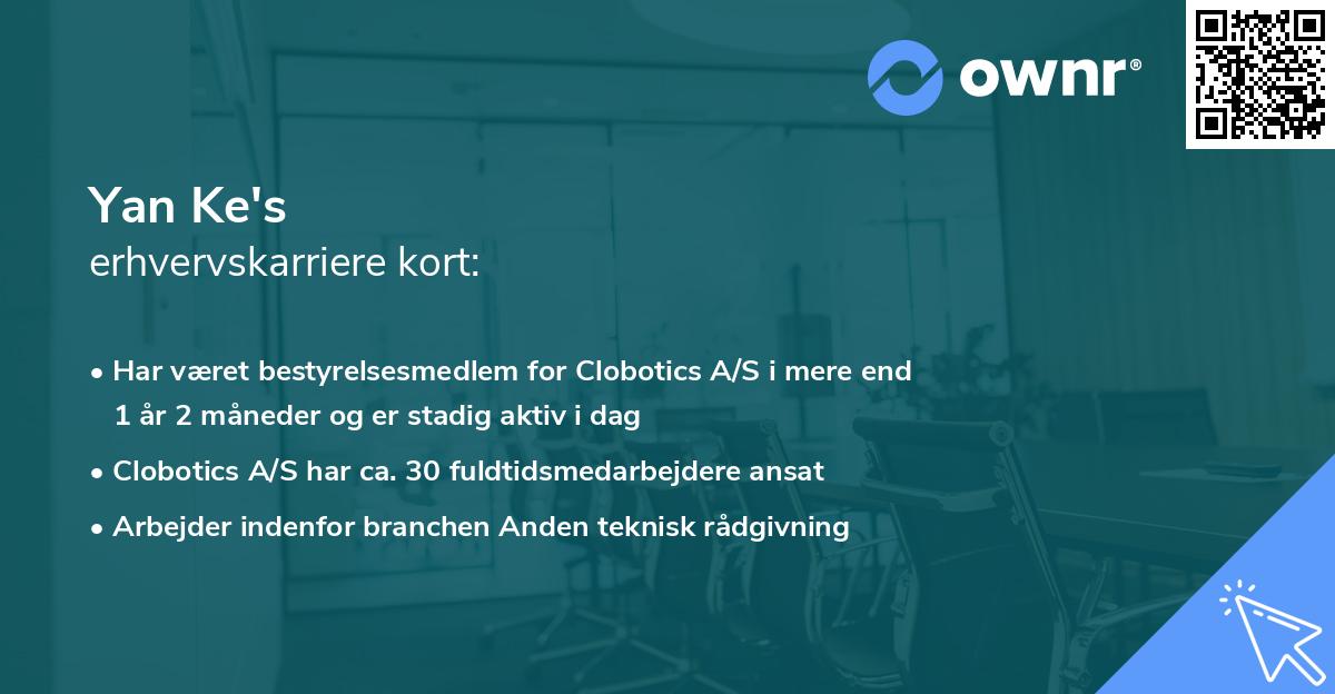 Yan Ke's erhvervskarriere kort