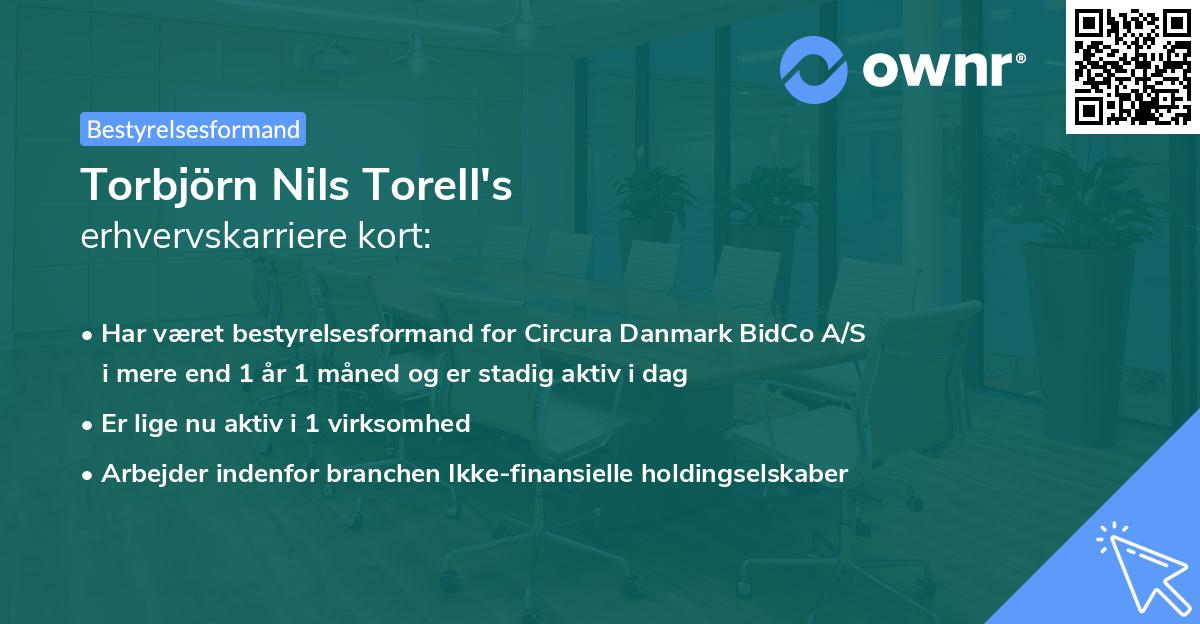 Torbjörn Nils Torell's erhvervskarriere kort