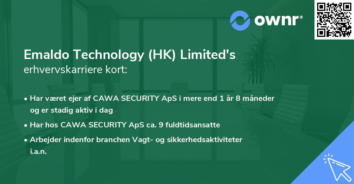 Emaldo Technology (HK) Limited's erhvervskarriere kort