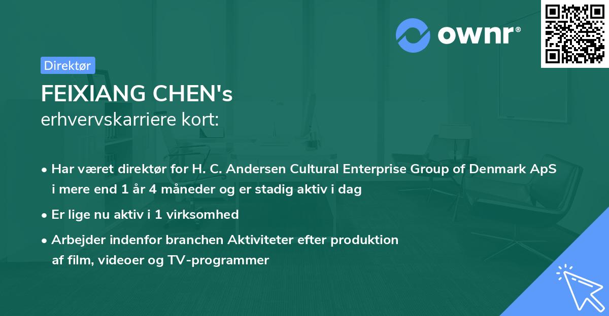 FEIXIANG CHEN's erhvervskarriere kort