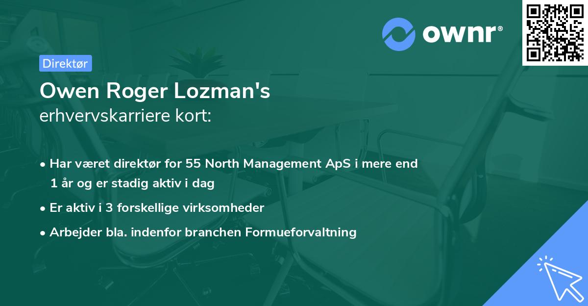 Owen Roger Lozman's erhvervskarriere kort