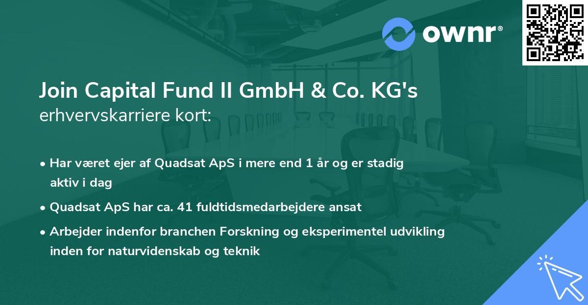 Join Capital Fund II GmbH & Co. KG's erhvervskarriere kort
