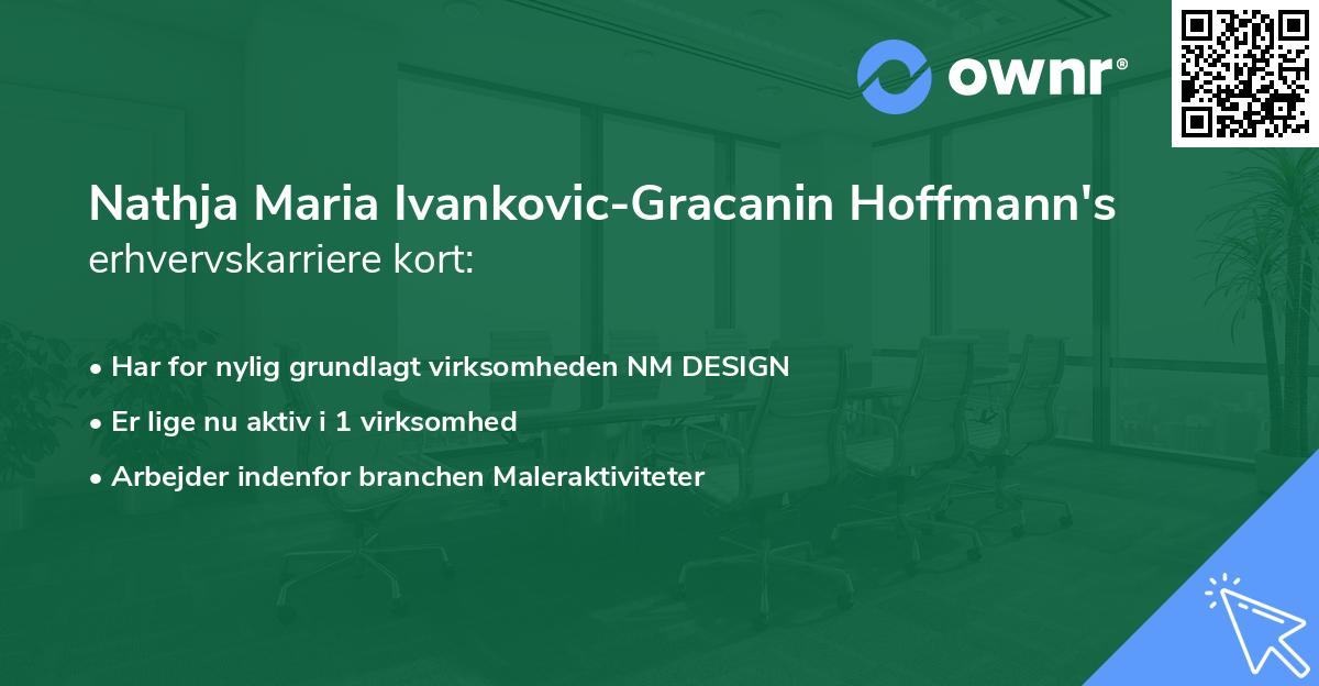 Nathja Maria Ivankovic-Gracanin Hoffmann's erhvervskarriere kort