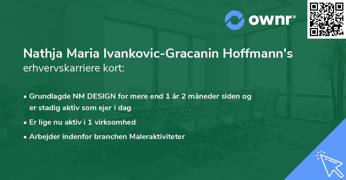 Nathja Maria Ivankovic-Gracanin Hoffmann's erhvervskarriere kort