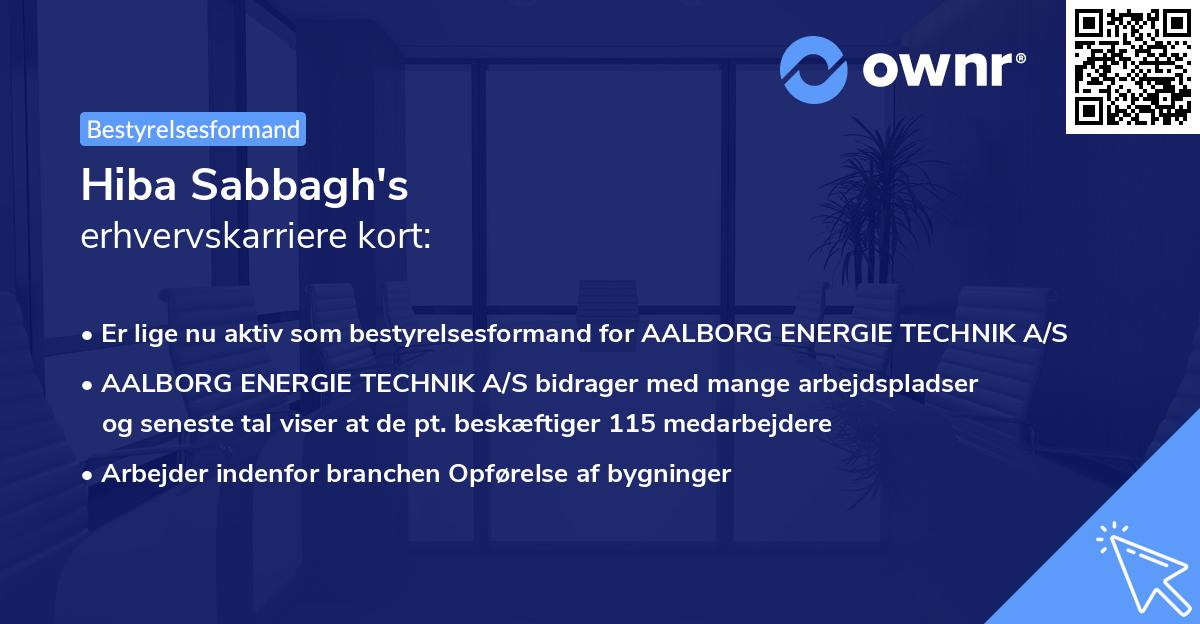 Hiba Sabbagh's erhvervskarriere kort