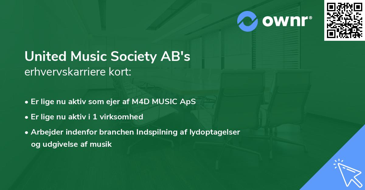 United Music Society AB's erhvervskarriere kort