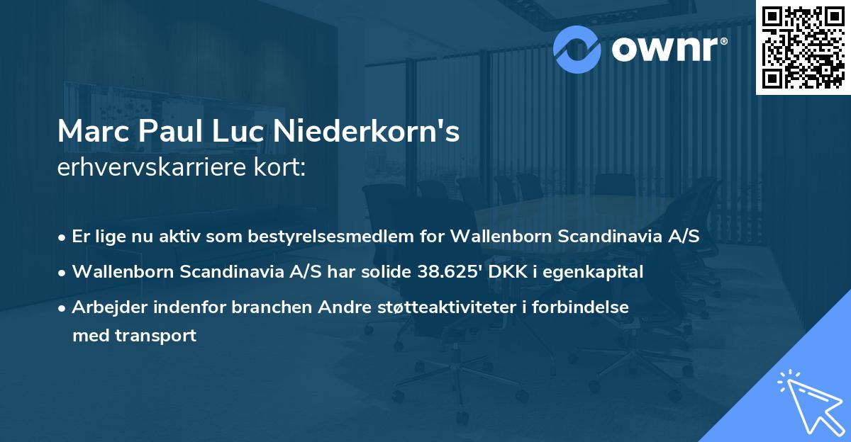 Marc Paul Luc Niederkorn's erhvervskarriere kort