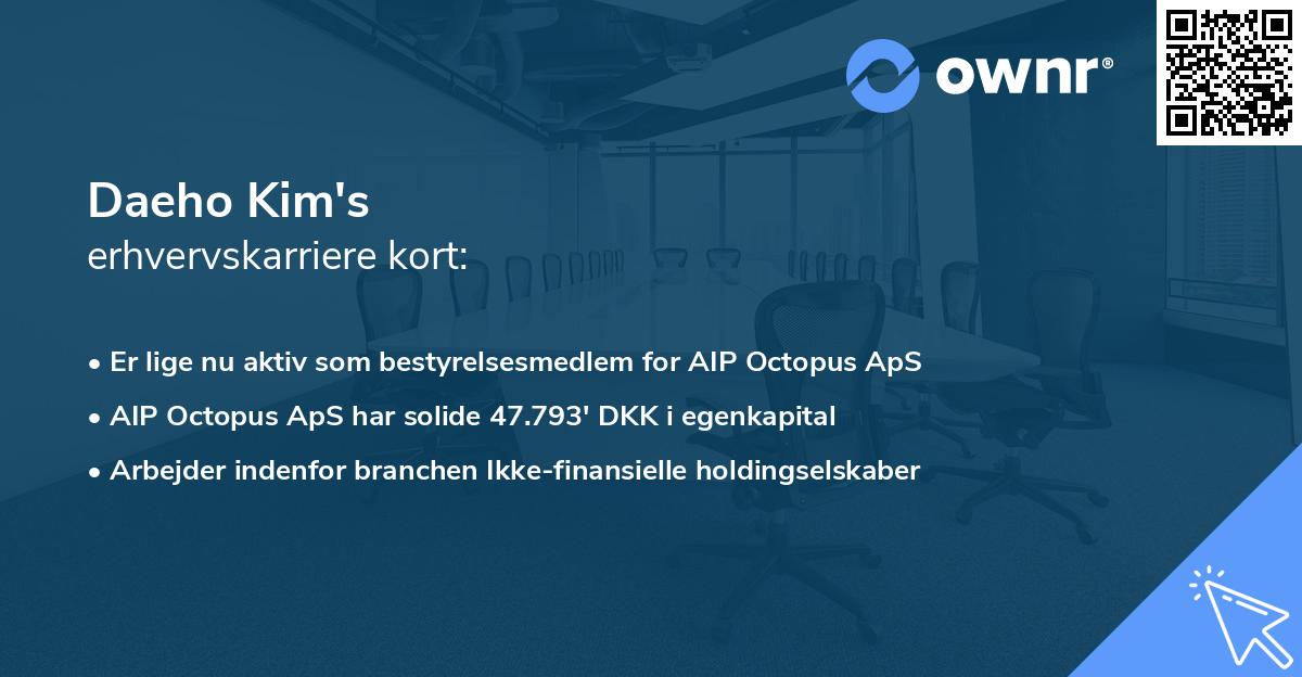 Daeho Kim's erhvervskarriere kort