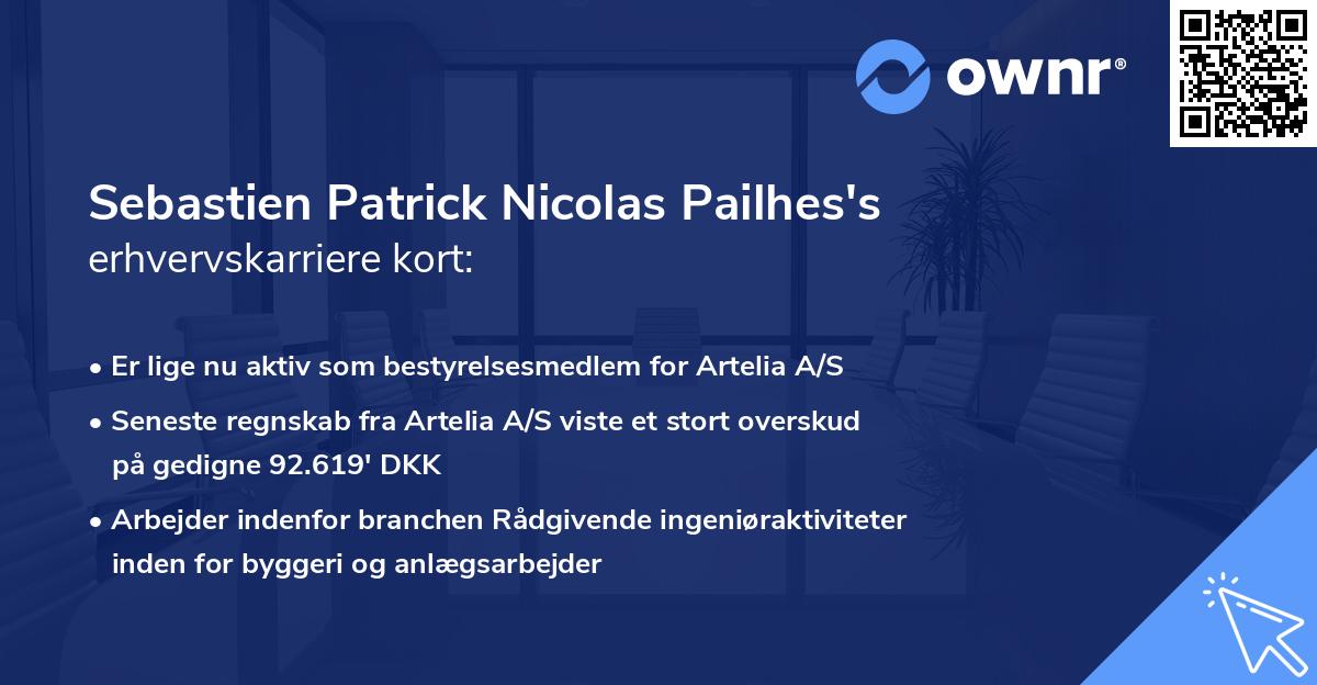 Sebastien Patrick Nicolas Pailhes's erhvervskarriere kort