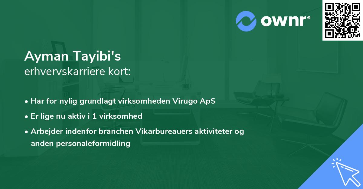 Ayman Tayibi's erhvervskarriere kort