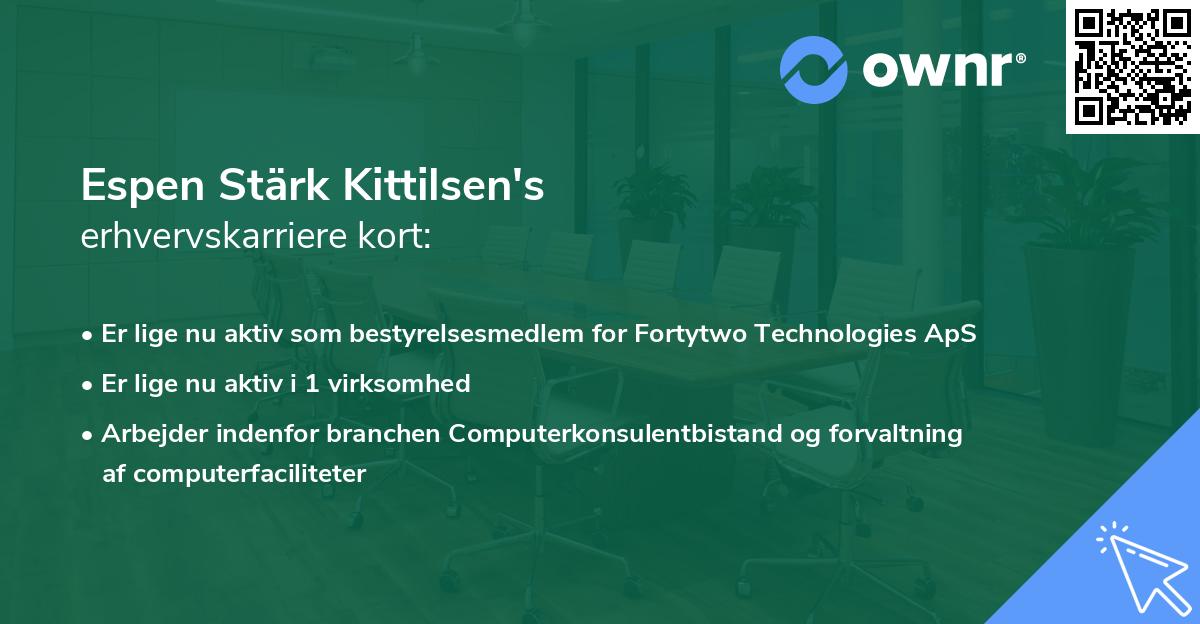 Espen Stärk Kittilsen's erhvervskarriere kort