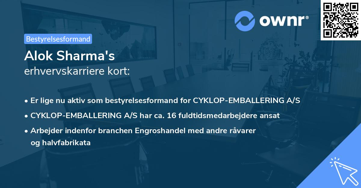 Alok Sharma's erhvervskarriere kort