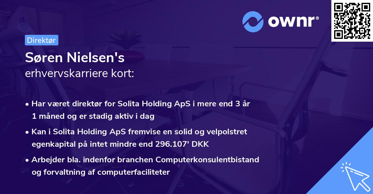 Søren Nielsen's erhvervskarriere kort