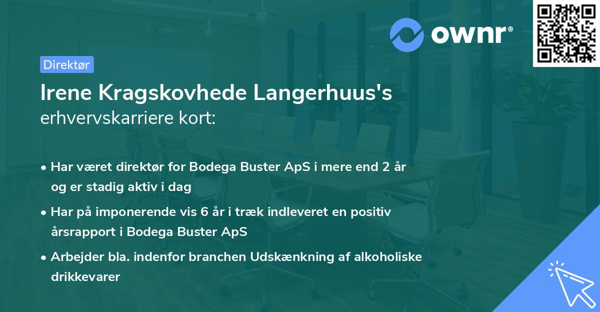 Irene Kragskovhede Langerhuus's erhvervskarriere kort