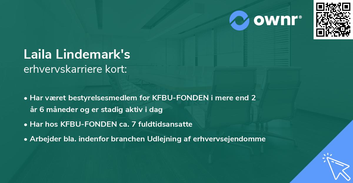 Laila Lindemark's erhvervskarriere kort