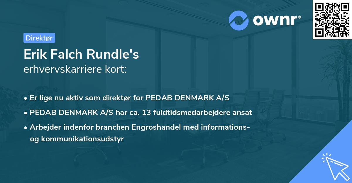Erik Falch Rundle's erhvervskarriere kort