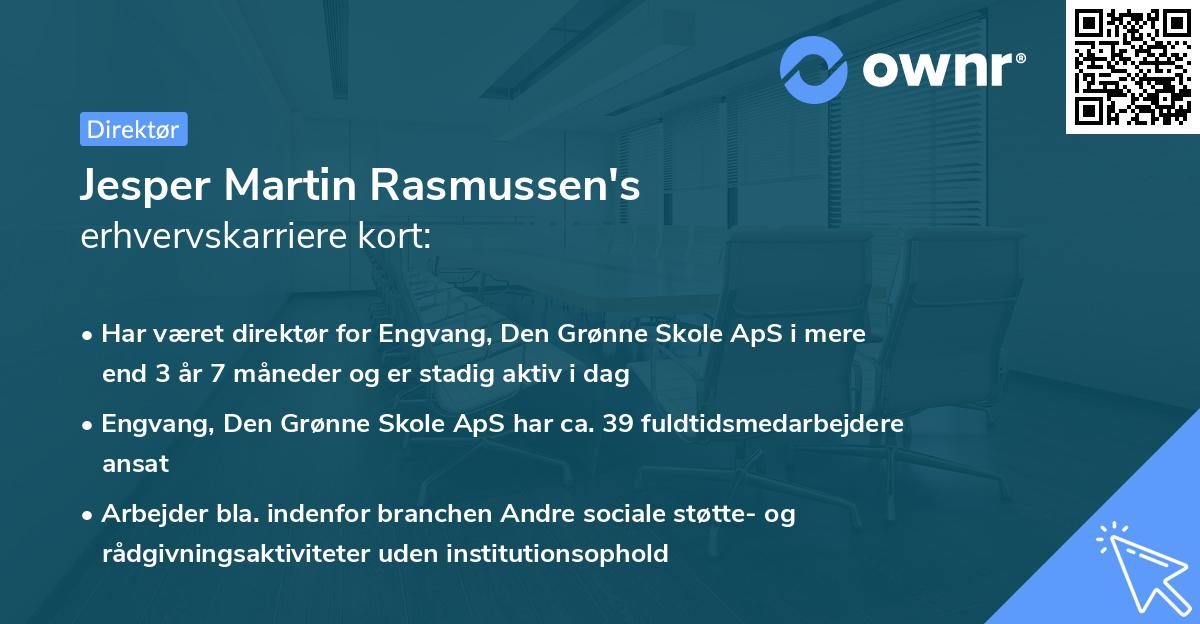 Jesper Martin Rasmussen's erhvervskarriere kort
