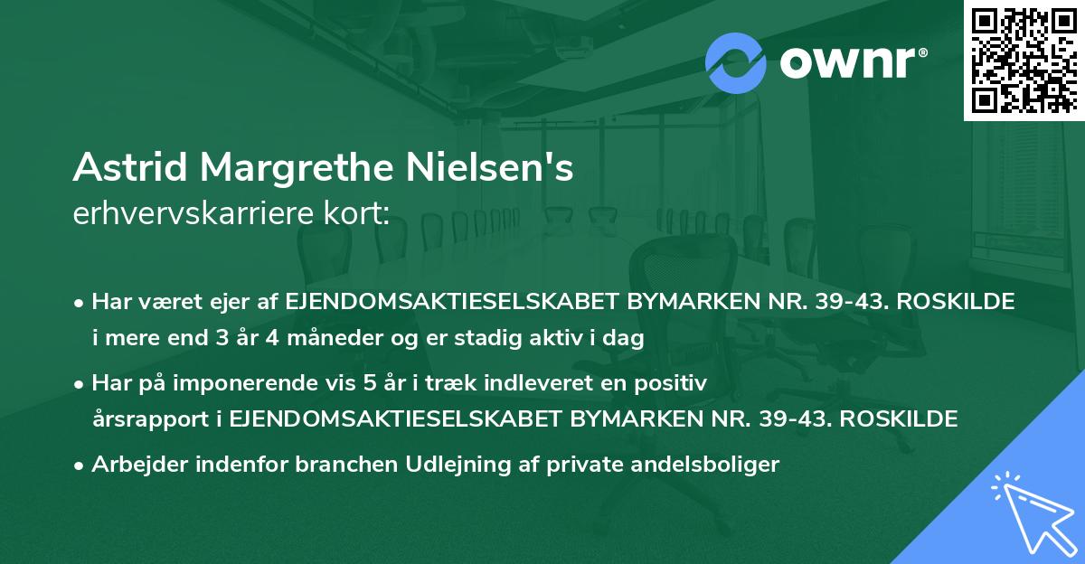 Astrid Margrethe Nielsen's erhvervskarriere kort