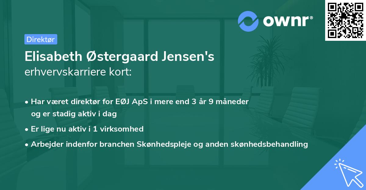 Elisabeth Østergaard Jensen's erhvervskarriere kort