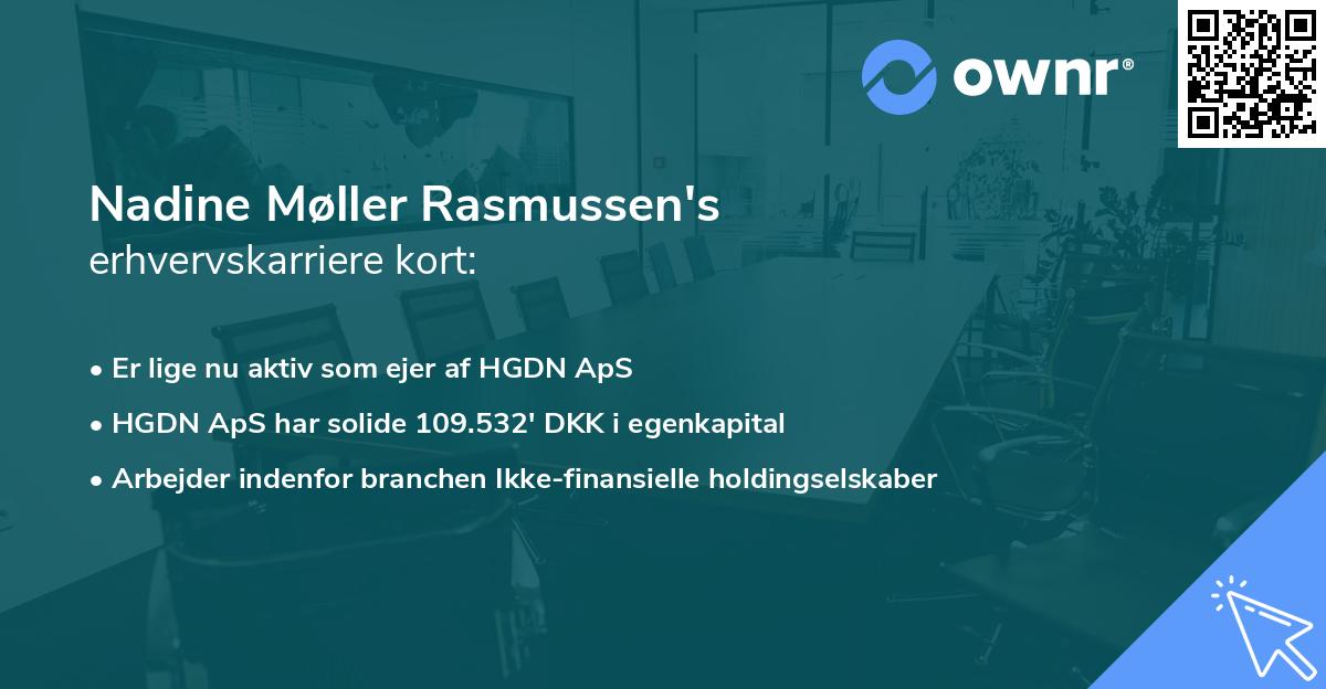 Nadine Møller Rasmussen's erhvervskarriere kort