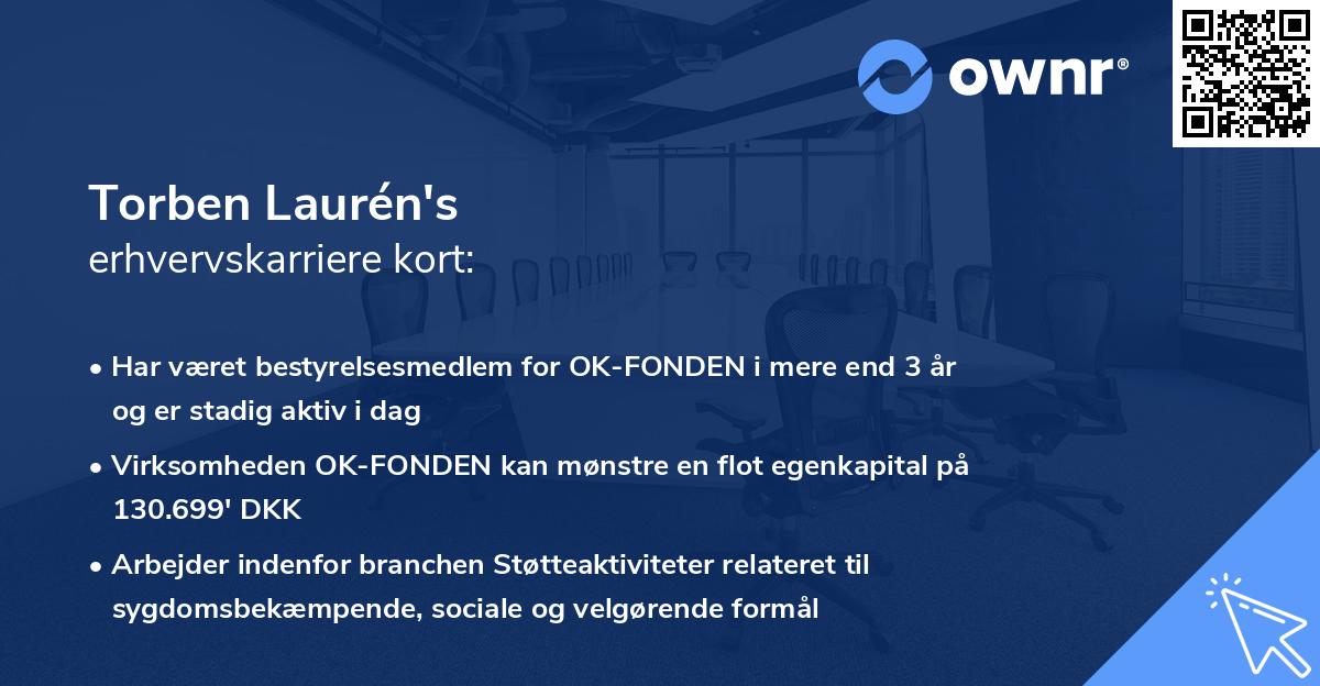 Torben Laurén's erhvervskarriere kort