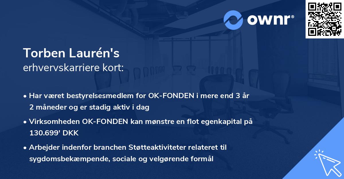 Torben Laurén's erhvervskarriere kort