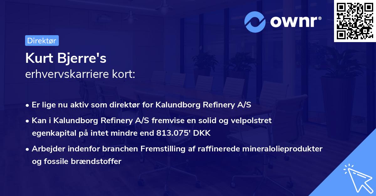 Kurt Bjerre's erhvervskarriere kort