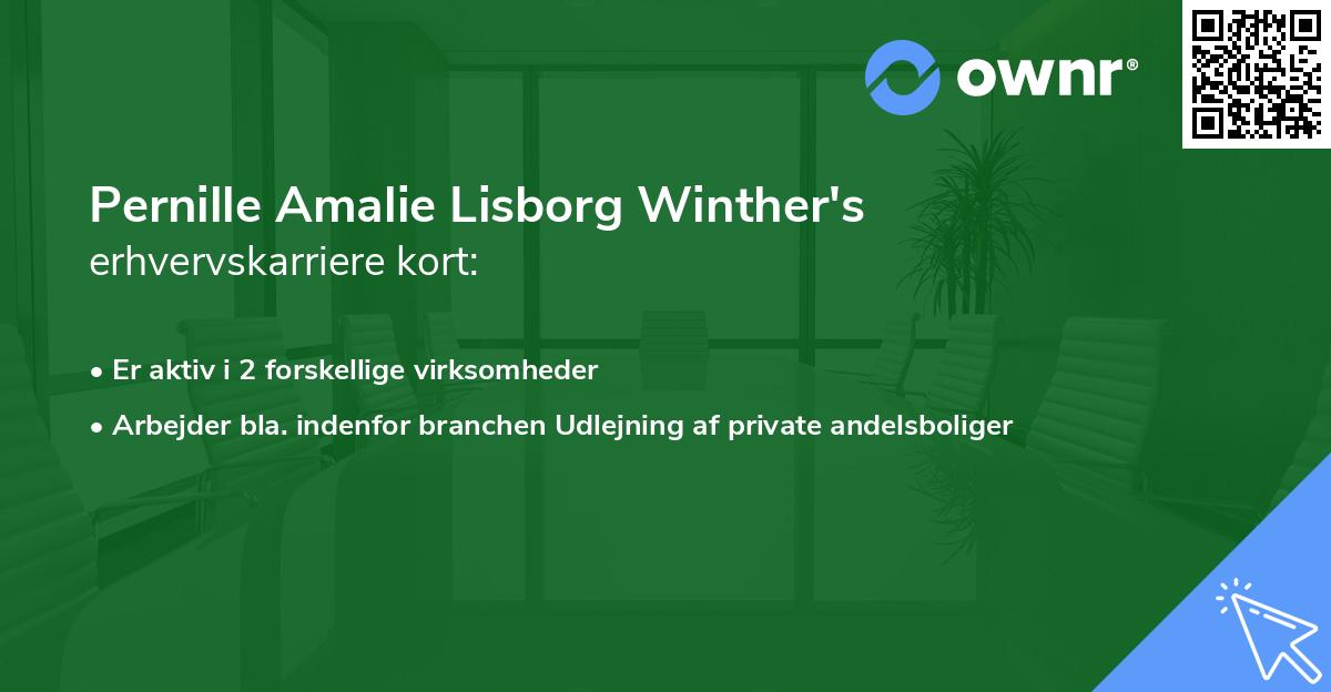 Pernille Amalie Lisborg Winther's erhvervskarriere kort