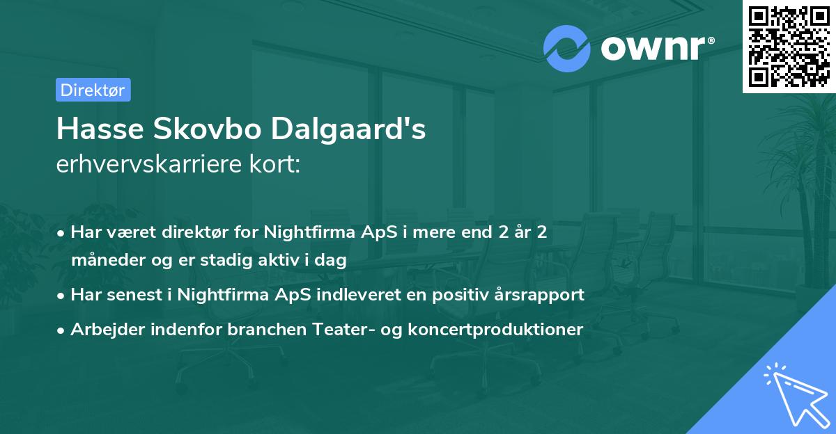 Hasse Skovbo Dalgaard's erhvervskarriere kort