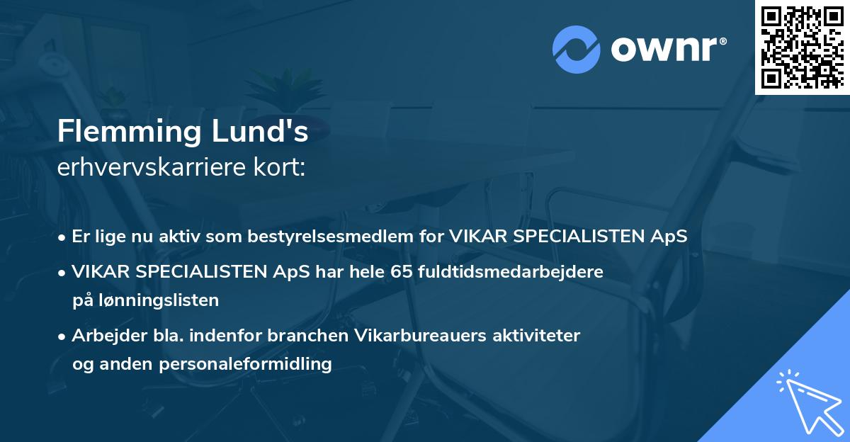 Flemming Lund's erhvervskarriere kort
