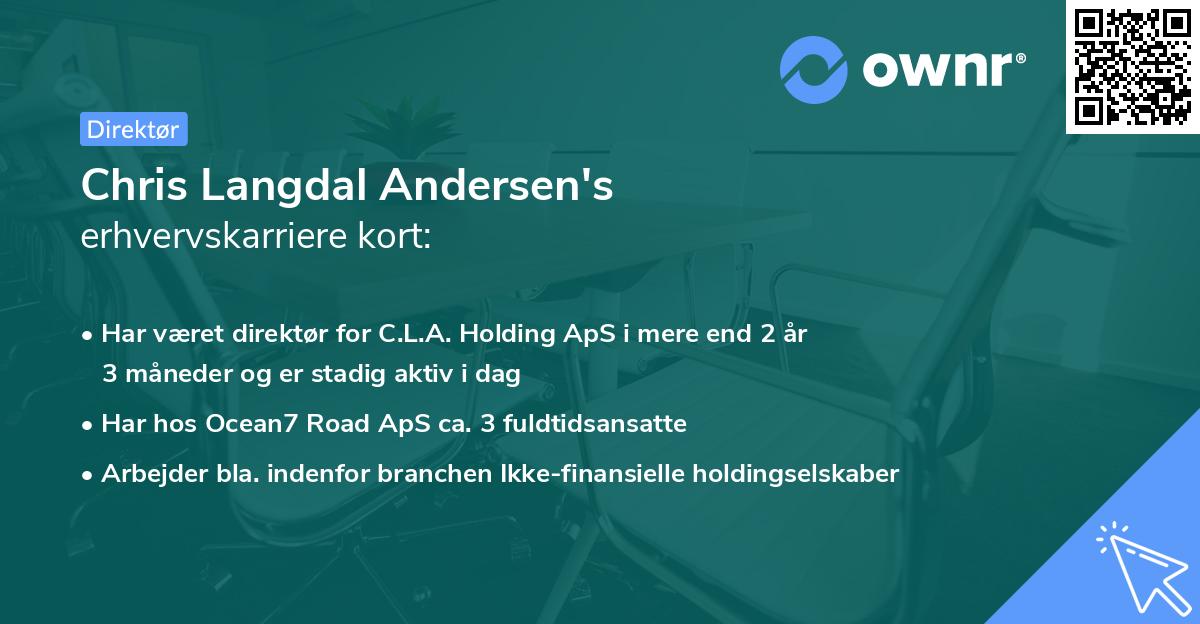 Chris Langdal Andersen's erhvervskarriere kort