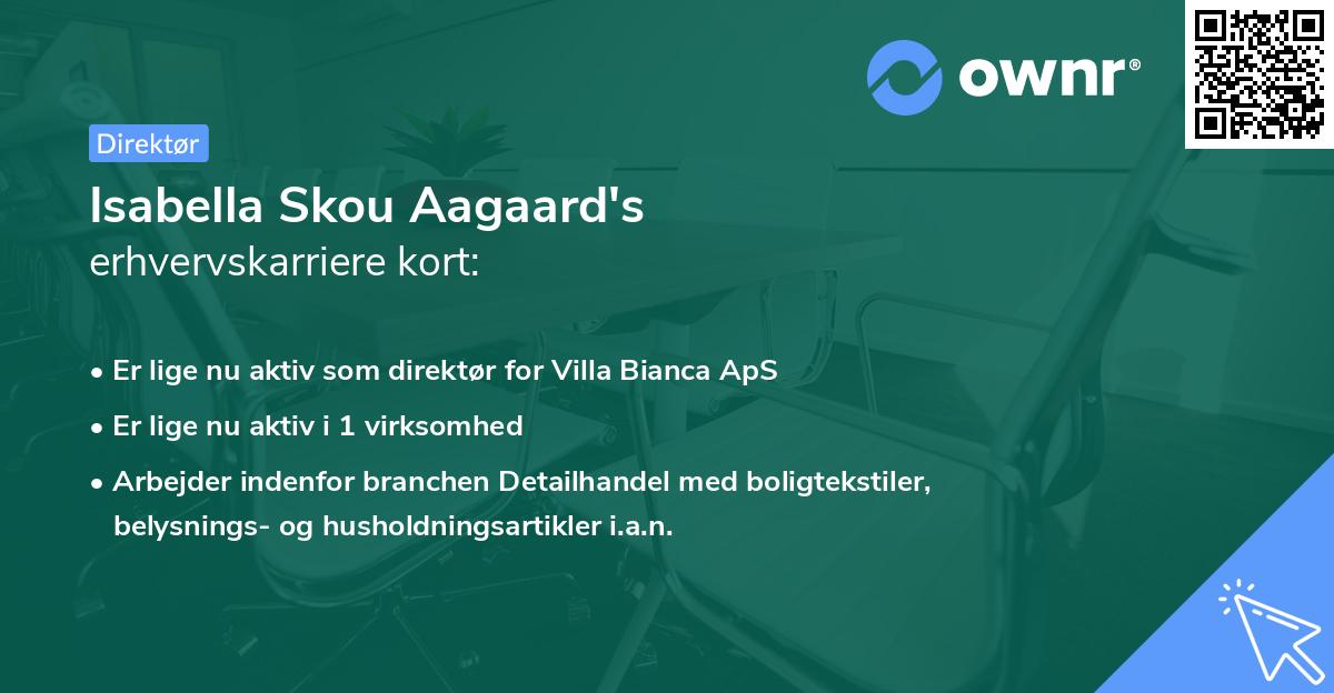 Isabella Skou Aagaard's erhvervskarriere kort