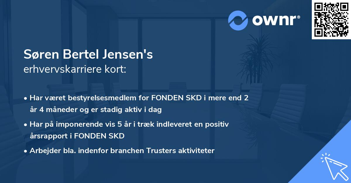 Søren Bertel Jensen's erhvervskarriere kort