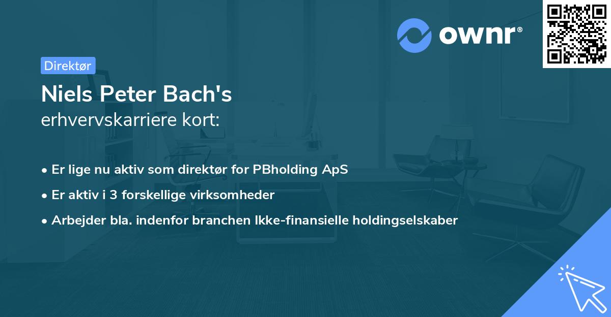Niels Peter Bach's erhvervskarriere kort