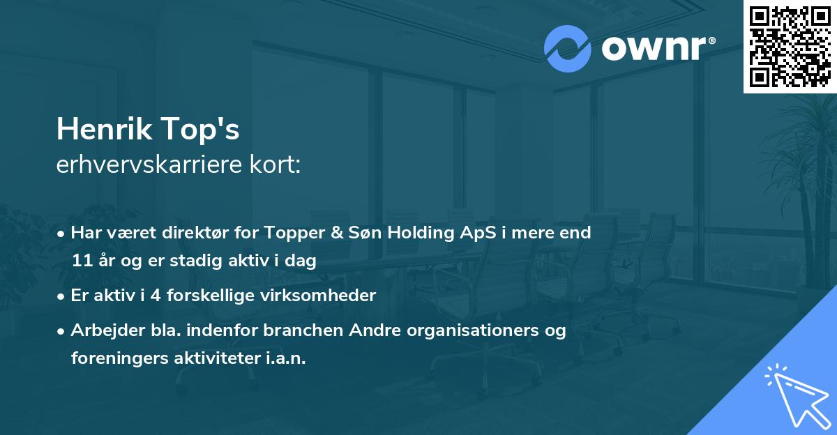 Henrik Top's erhvervskarriere kort