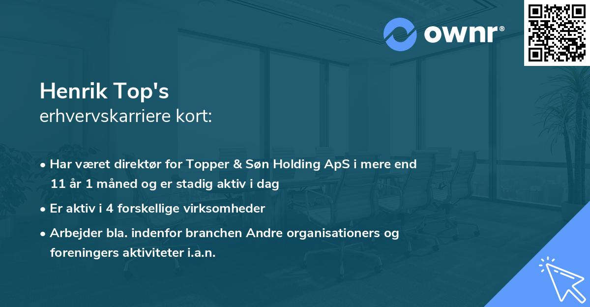 Henrik Top's erhvervskarriere kort