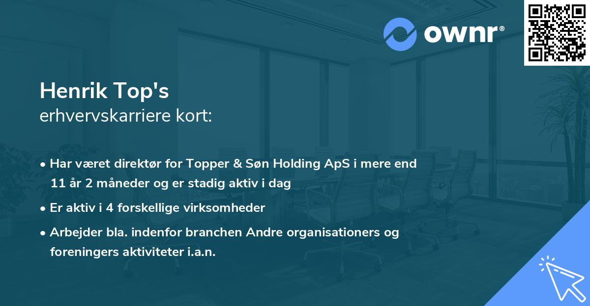 Henrik Top's erhvervskarriere kort