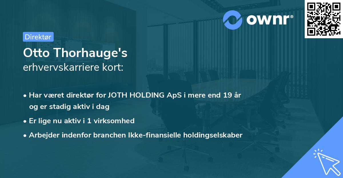 Otto Thorhauge's erhvervskarriere kort