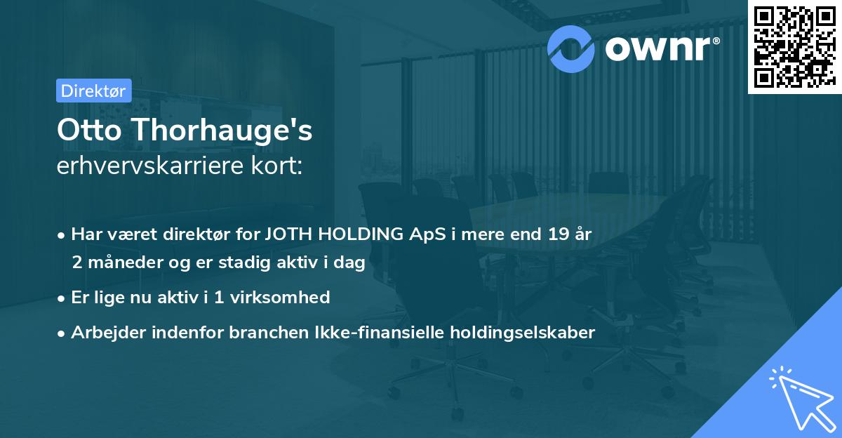 Otto Thorhauge's erhvervskarriere kort